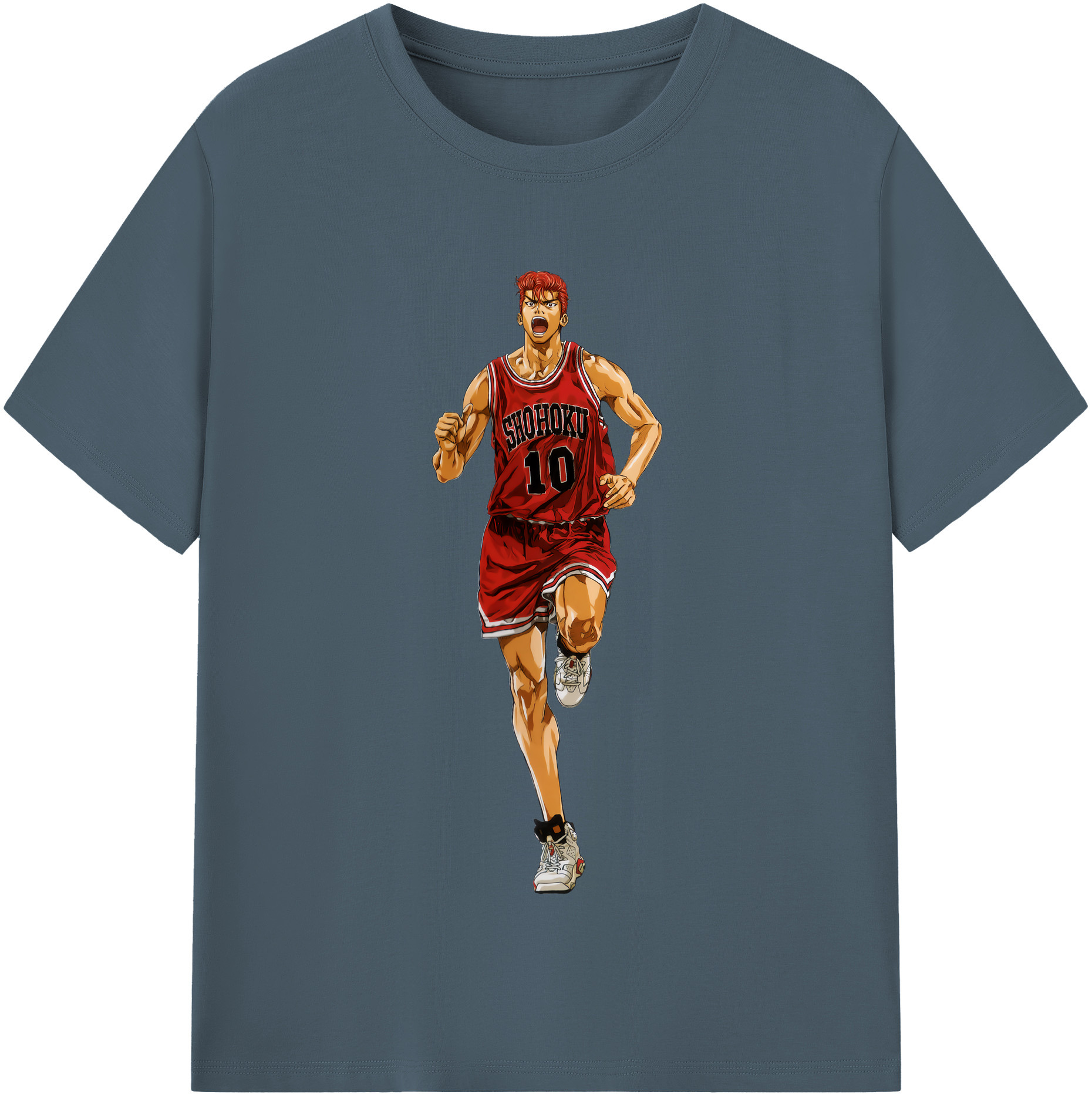 SLAM DUNK／スラムダンク 綿100％半袖Tシャツ（フロントプリント）